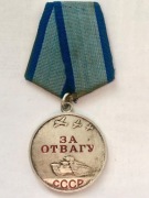 Medal Radziecki "Za Odwagę" 3100207 ZSRR . Srebra próby 925 wynosi 25,8