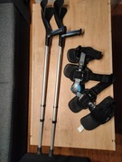 Orteza zegarowa + kule ortopedyczne