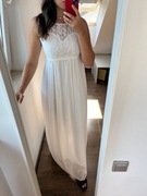 Suknia wieczorowa w kolorze białym Sukienka Na Wesele przyszłych mam M-L