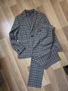 Next nowy garnitur szary kratka rozmiar 134 cm