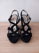 Buty na koturnie czarne roz.37 wymiary opis firmy Nome