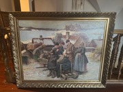 Emil Aberg (1864–1940) duży obraz olejny ,sygnowany