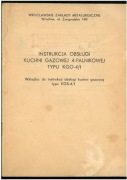 Kuchnia gazowa typ KGO-4/1 - instrukcja obsługi