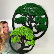 Drzewko szczęścia makrama chrobotek 