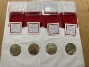 Kolekcjonerskie monety 4sztuki Orlen polonez,Syrena,fiat125,fiat,126p