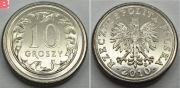 10 gr groszy 2010 r. mennicze z podwójnym rantem