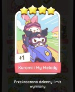Monopoly go karta 4* Kuromi i my melody set 20