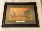 Śliczny stary obrazek Anglia drewniana ramka 