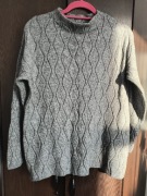 Sweter półgolf Luisa S.R.L. r. 42/44 szary w romby