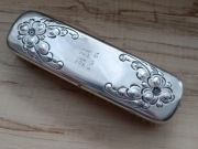 POSREBRZANA SZCZUOTKA DO UBRAŃ DANIA MONOGRAM SECESJA 1924r