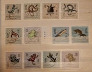 Gady i płazy seria Fi1245 -1256** Polska 1963r.