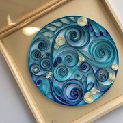 Obraz kropla oceanu; morski, nowoczesny; quilling