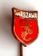Przypinka WARSZAWA Herb Przywieszka miedziana