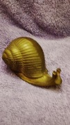 Stara śliczna figurka ślimaka z mosiądzu