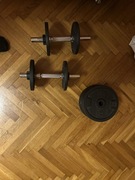 Hantle gryf krotki + ciężarki