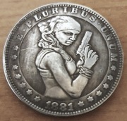1 Dolar USA  Morgan Dolar 1881  Hobo Nickel  KOPIA