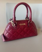 Guess bordowa torebka regulowany pasek złote logo 100% Oryginalna