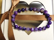 Bransoletka damska Agat duży rozmiar 20cm świąteczny prezent pod choinkę