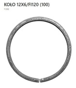 Element kuty: koło 12x6 fi 120 ze stali czarnej