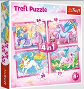Puzzle Trefl 207 elementów Puzzle 4w1 Jednorożce i magia TREFL