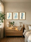 Zestaw 3 plakatów do biura pokoju line art 30x40 gitara muzyka