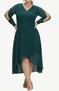 Sheego szyfonowa sukienka cyrkonie plus size xxxxl 56 58