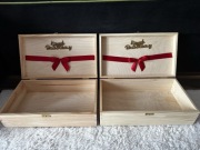 Zestaw koszyków ratunkowych drewno pudełka kokarda czerwona ratunkowy