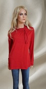 Czerwona bluzka z wiskozy Via Appia – rozmiar 42 | idealna na święta