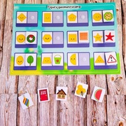 Układanka na rzepy Montessori. Zabawka edukacyjna. Kształty. 