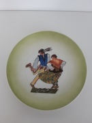 Ozdobny talerz z Wałbrzycha z PRL 