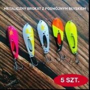 Zestaw 5 przynęt brokatowych spinning