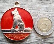 Żeton kynologiczny Federacji Hodowli Psów Służbowych ZSRR , lata 70