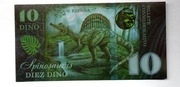 Banknot z Dinozaurami 10 Dino