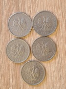 Monety 1 zł z 1991 r 1992 r. 1993 r. 1994 r. 1995 r