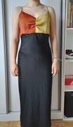 Elegancka długa sukienka śliski materiał Coast rozm.M/L