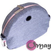 Organizer Obag MOON LIGHT niebieski – jeans róż pudrowy 2 kieszenie | OMAY