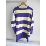 N.Every Day Sweter oversize pasy fiolet r U