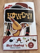 Zestaw rekwizytów dziki zachód 18 elementów  fotobudka
