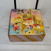 Szkatułka, pudełko z dziecięcym motywem; piraci