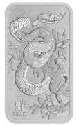 Srebrna sztabko-moneta Lunar PM Rok Węża Snake 1 uncja srebra 2025
