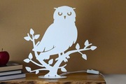 Wyprzedaż, Sowa, lampka nocna metalowa, lampa stołowa sowa