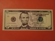 USA 5 DOLARÓW SERIA 2017A BANK OF RICHMOND E-5 UNC