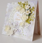 PAMIĄTKA ŚLUBU, kartka na ślub, ręcznie robiona