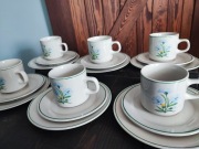 Zestaw ceramiczny kwiaty polne bratki  sielskie wiejskie