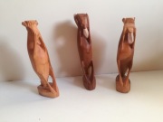 FGURKI TRZECH MĄDRYCH MAŁP Z DREWNA ...KENIA !!.