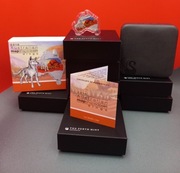 AUSTRALIAN MAPSHAPEDCOIN-DINGO1ozSILVER COLOURED COIN/SET2016THE PERTH MINT