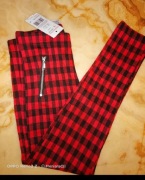 Legginsy, jegginsy, dziewczynka, r.128, kratka