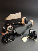 Skórzane gripy, rączki, chwyty do kierownicy 