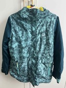 Kurtka dziecięca narciarska snowboardowa WEDZE turkusowa 14 lat 151-160 cm