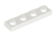 LEGO 2x3710 plate White 1x4 używane